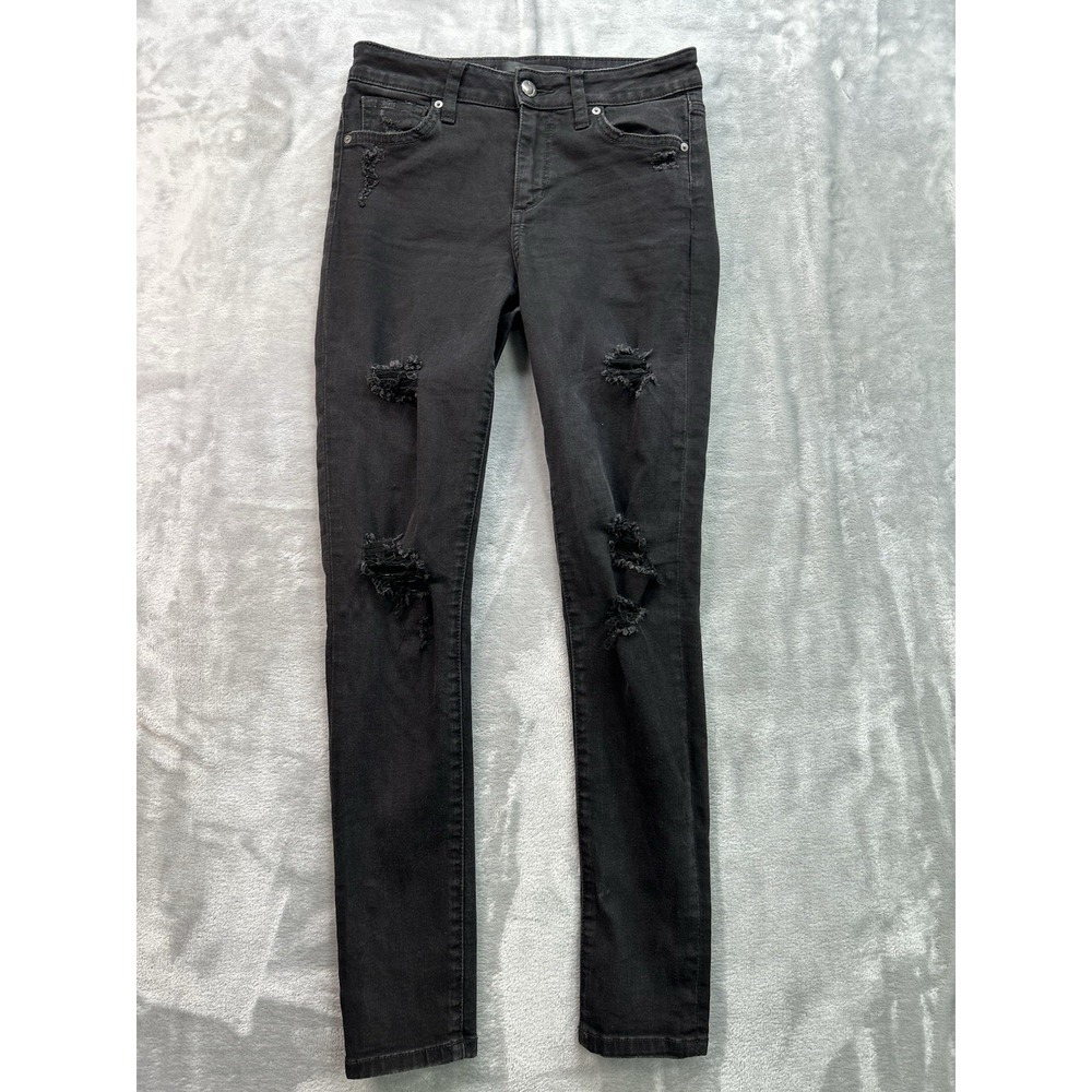 J.J. Joes Jeans Womens Sz 26 Black Flawless The Icon Mid Rise Skinny Ankle